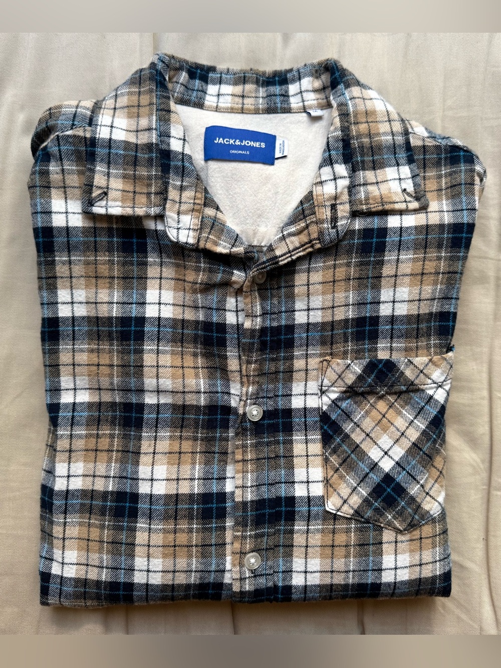 Plaid Flannel Shirt - Medium JACK & JONES